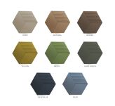 3D kamštienos sienų plokštės Stripe Dark Green - 2