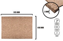 3 mm(915mmx610mm) vidutinio grūdėtumo kamštienos plokštė - 2