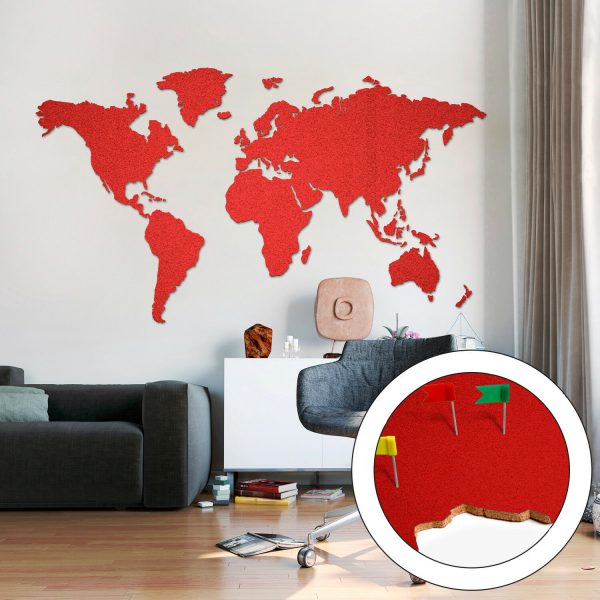 Pasaulio Žemėlapis Didelis Raudonas