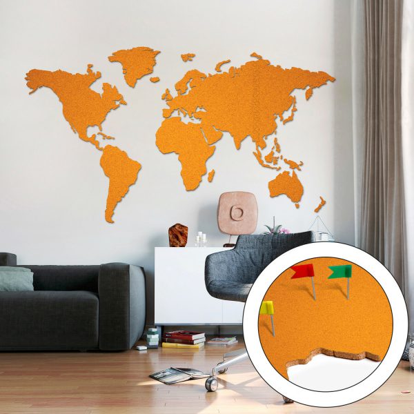 Pasaulio Žemėlapis Didelis Oranžinė