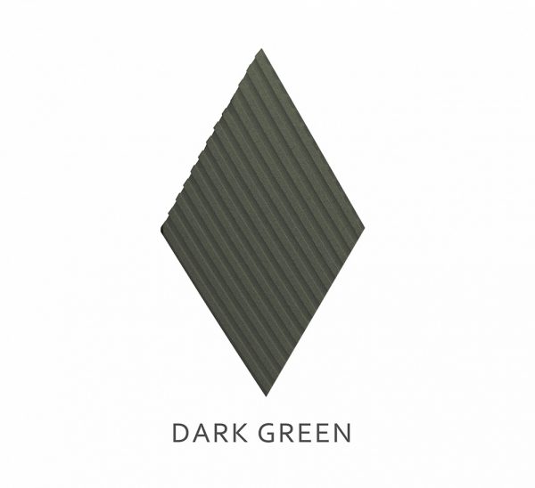 3D kamštienos sienų plokštės Stripe Dark Green